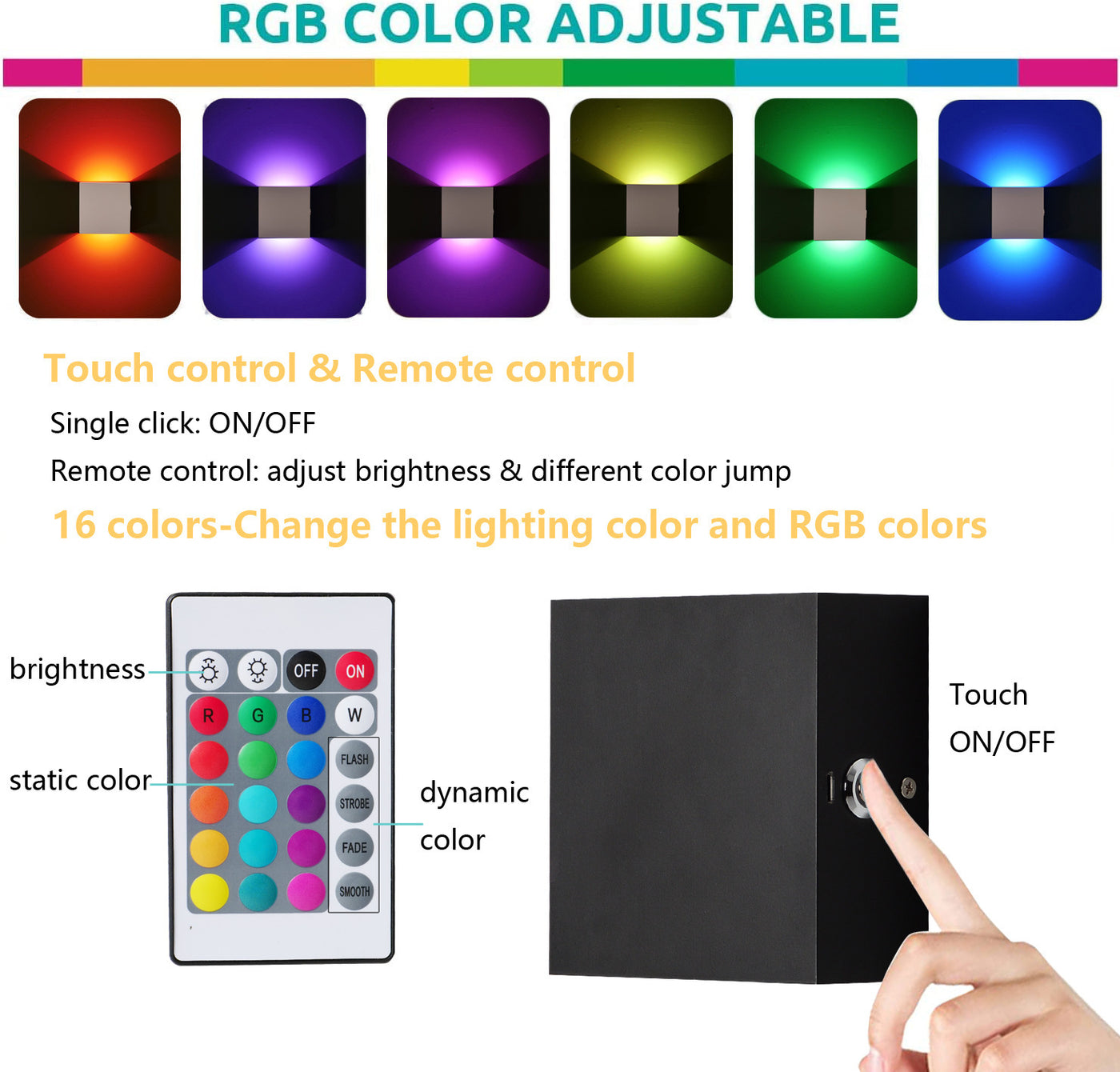 Wiring Free Rechargeable Wall Lamp USB Rechargeable Wall Lamp