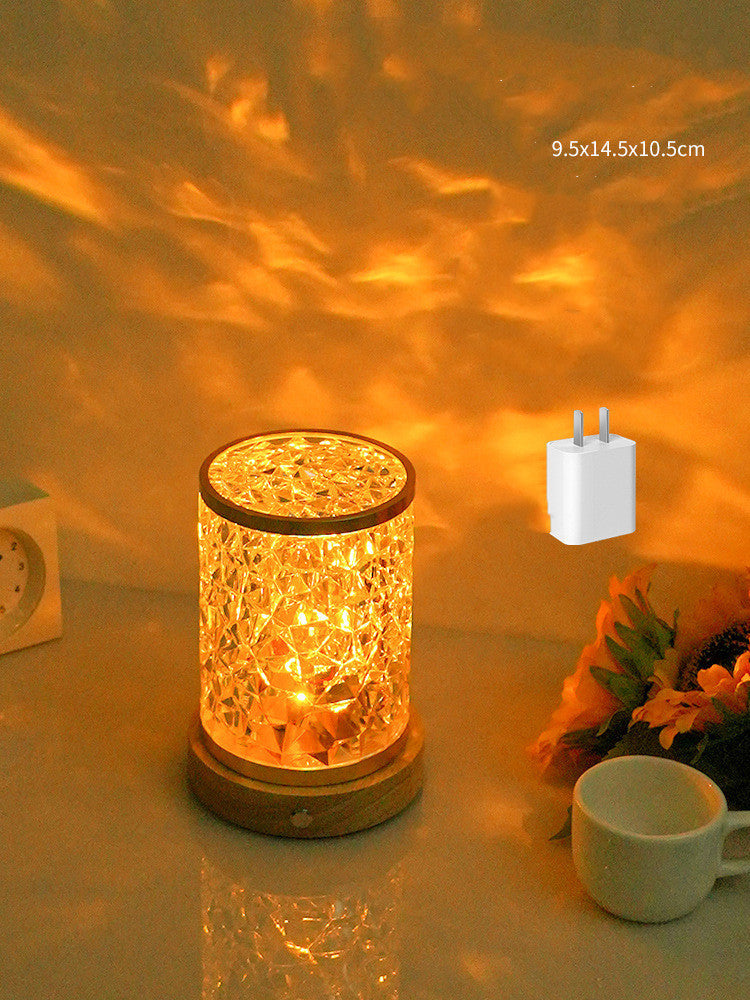 Rotating Water Ripple Small Night Light Bedroom Headboard Romantic Atmosphere