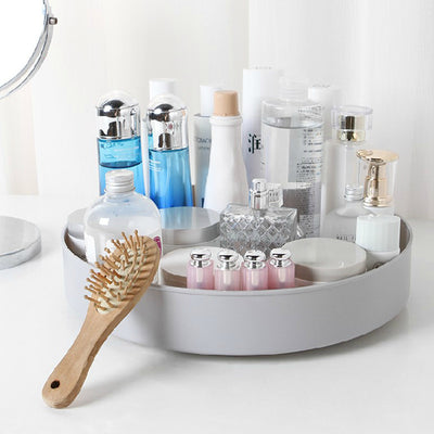 Rotating Seasoning Plate Storage Rack Kitchen Storage Gadget Desktop Multi-functional Non-slip Storage Tray Double-layer Turntable Round