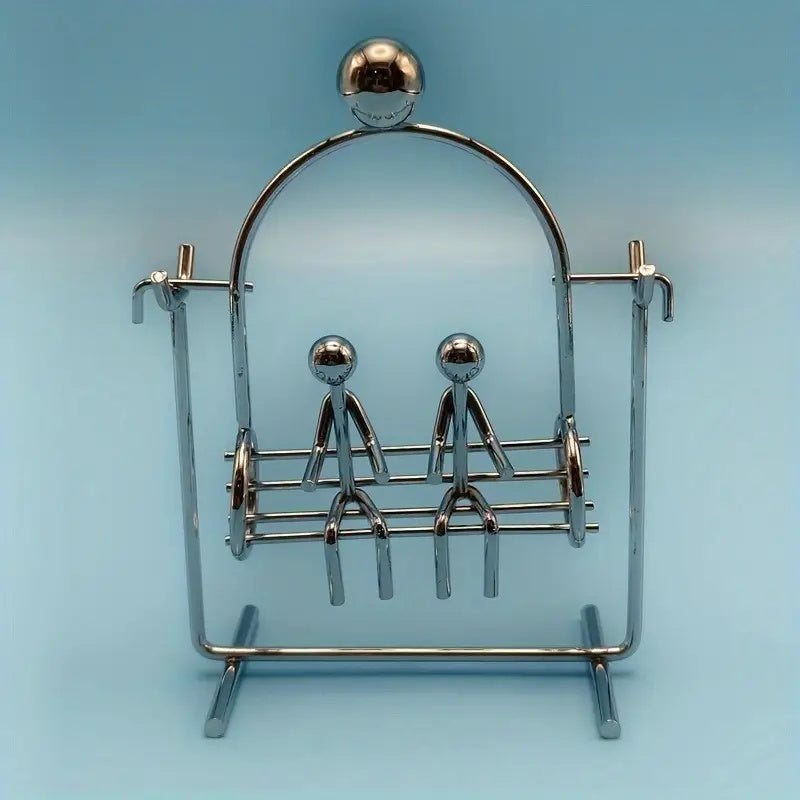 A Swinging Balance Small Iron Ornament, Newton's Physical Mechanics Desktop Decoration, Office Relax Toy Gift