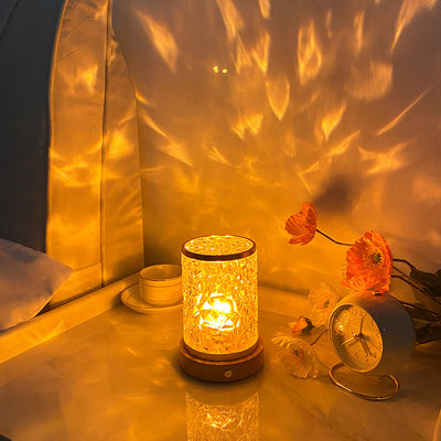 Rotating Water Ripple Small Night Light Bedroom Headboard Romantic Atmosphere