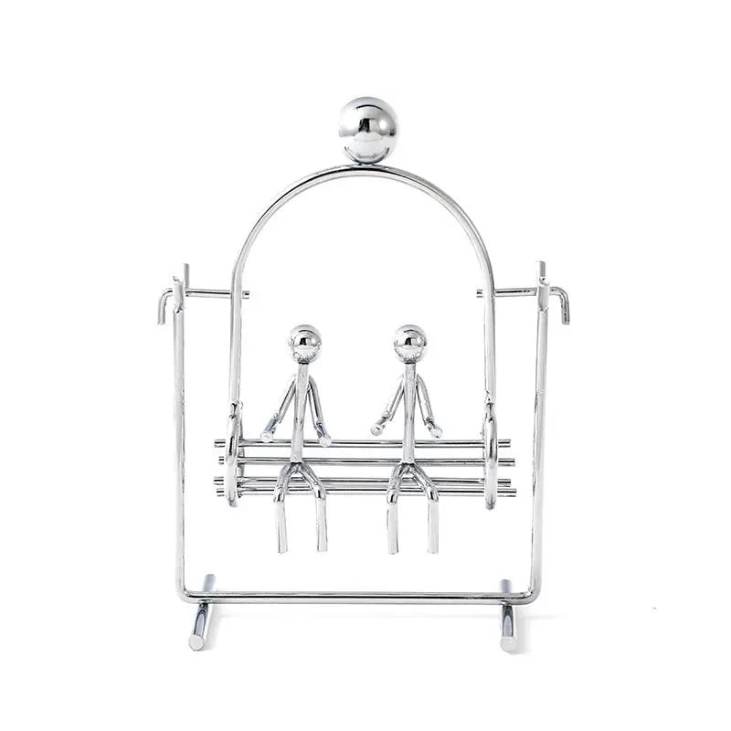 A Swinging Balance Small Iron Ornament, Newton's Physical Mechanics Desktop Decoration, Office Relax Toy Gift