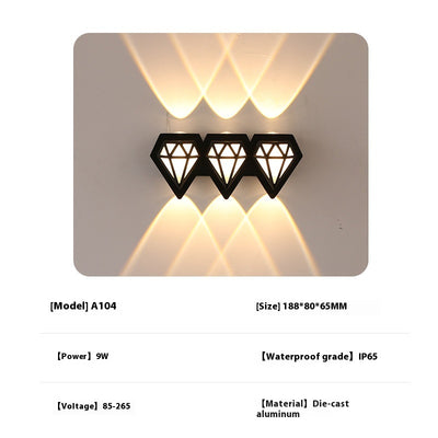 Creative Simple Personalized Wall Lamp Waterproof Led Wall Lamp