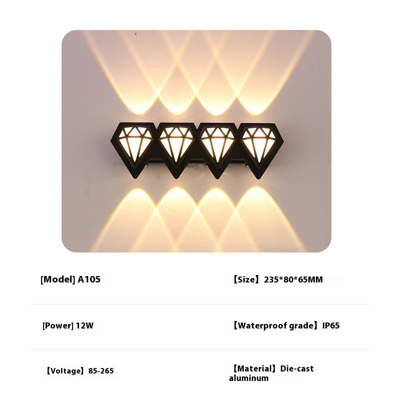 Creative Simple Personalized Wall Lamp Waterproof Led Wall Lamp