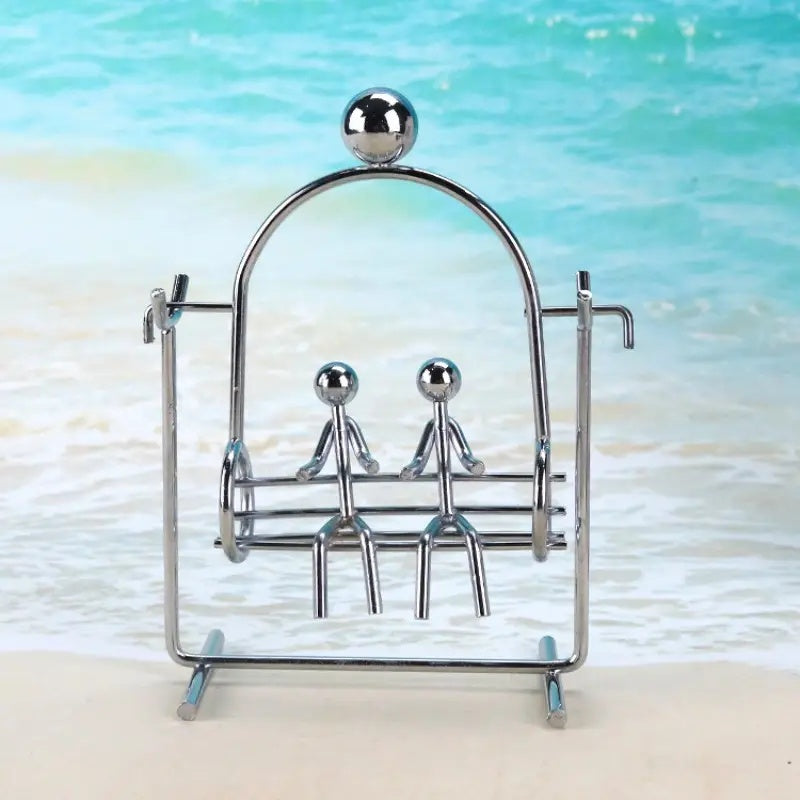 A Swinging Balance Small Iron Ornament, Newton's Physical Mechanics Desktop Decoration, Office Relax Toy Gift