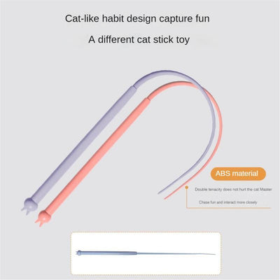 Simulated Mouse Tail Cat Toy Cat Teaser Funny Stick Silicone Long Tail Pet Interactive Toys For Cats Kitten Hunting Pet Products
