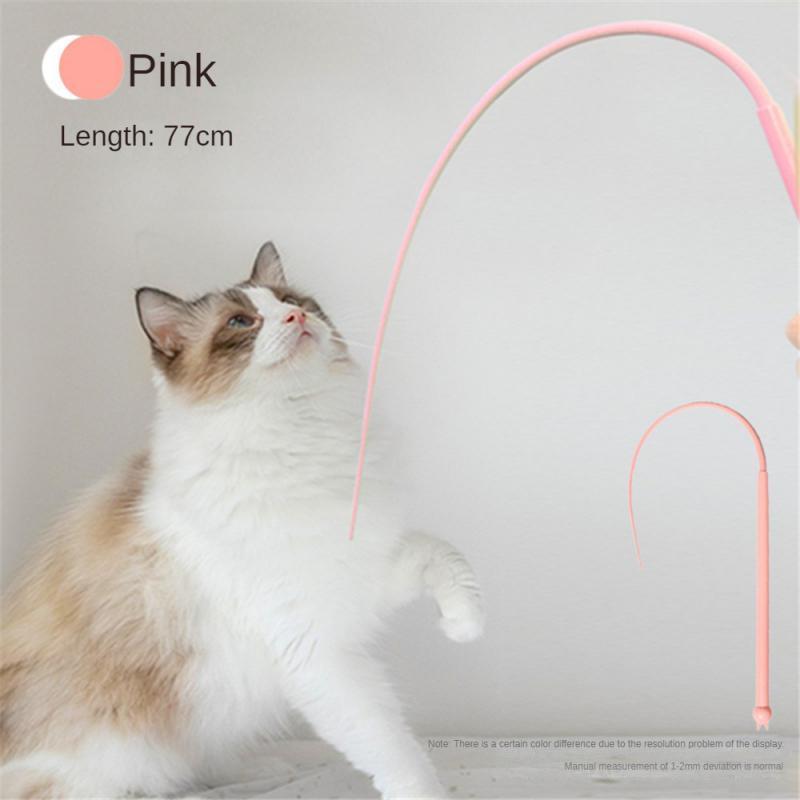 Simulated Mouse Tail Cat Toy Cat Teaser Funny Stick Silicone Long Tail Pet Interactive Toys For Cats Kitten Hunting Pet Products